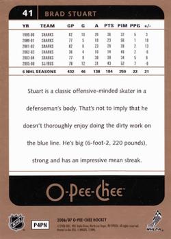2006-07 O-Pee-Chee #41 Brad Stuart Back
