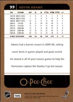 2006-07 O-Pee-Chee #99 Kevyn Adams Back