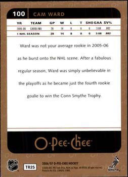2006-07 O-Pee-Chee #100 Cam Ward Back