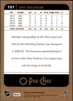 2006-07 O-Pee-Chee #101 Eric Belanger Back