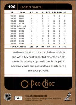 2006-07 O-Pee-Chee #196 Jason Smith Back