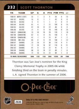 2006-07 O-Pee-Chee #232 Scott Thornton Back