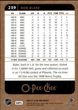2006-07 O-Pee-Chee #239 Rob Blake Back