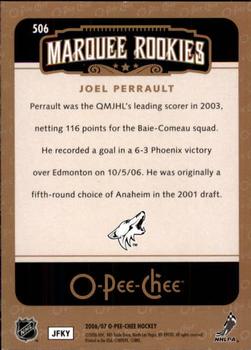 2006-07 O-Pee-Chee #506 Joel Perrault Back