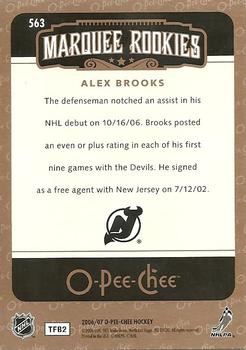 2006-07 O-Pee-Chee #563 Alex Brooks Back