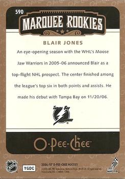 2006-07 O-Pee-Chee #590 Blair Jones Back