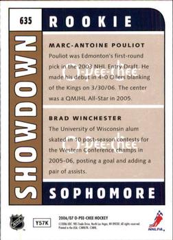 2006-07 O-Pee-Chee #635 Brad Winchester / Marc-Antoine Pouliot Back
