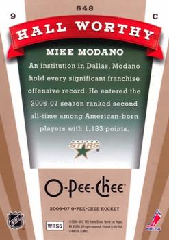 2006-07 O-Pee-Chee #648 Mike Modano Back