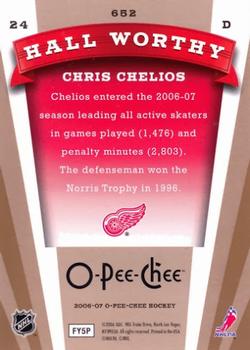 2006-07 O-Pee-Chee #652 Chris Chelios Back