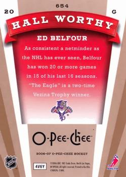 2006-07 O-Pee-Chee #654 Ed Belfour Back