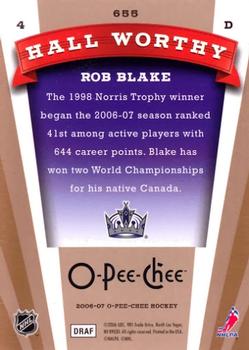2006-07 O-Pee-Chee #655 Rob Blake Back