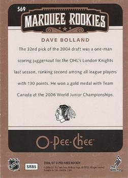 2006-07 O-Pee-Chee #569 Dave Bolland Back