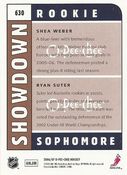 2006-07 O-Pee-Chee #630 Shea Weber / Ryan Suter Back
