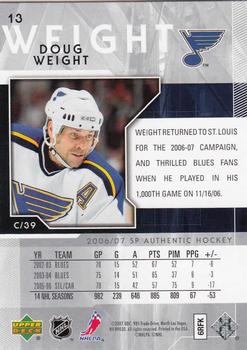 2006-07 SP Authentic #13 Doug Weight Back