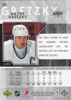 2006-07 SP Authentic #55 Wayne Gretzky Back