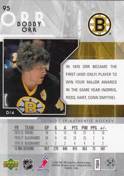 2006-07 SP Authentic #95 Bobby Orr Back