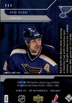 2006-07 SP Authentic #111 Doug Weight Back