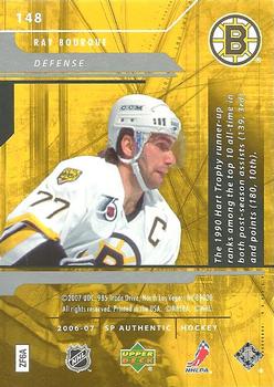 2006-07 SP Authentic #148 Ray Bourque Back