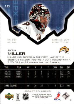 2006-07 SPx #10 Ryan Miller Back