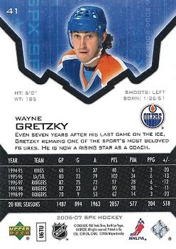 2006-07 SPx #41 Wayne Gretzky Back