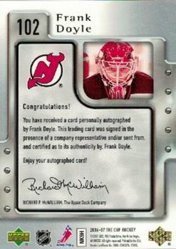 2006-07 Upper Deck The Cup #102 Frank Doyle Back