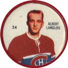 1960-61 Shirriff Coins #24 Albert Langlois Front