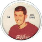 1960-61 Shirriff Coins #54 Len Lunde Front