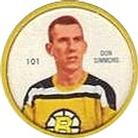 1960-61 Shirriff Coins #101 Don Simmons Front