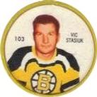 1960-61 Shirriff Coins #103 Vic Stasiuk Front