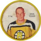 1960-61 Shirriff Coins #114 Orval Tessier Front