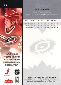 2006-07 Ultra #37 Eric Staal Back
