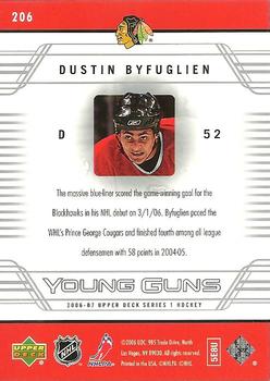 2006-07 Upper Deck #206 Dustin Byfuglien Back