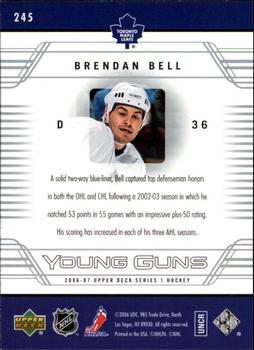2006-07 Upper Deck #245 Brendan Bell Back