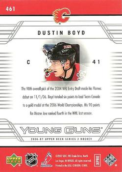 2006-07 Upper Deck #461 Dustin Boyd Back