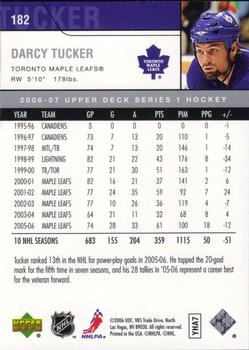 2006-07 Upper Deck #182 Darcy Tucker Back