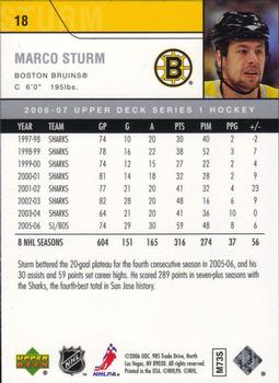 2006-07 Upper Deck #18 Marco Sturm Back