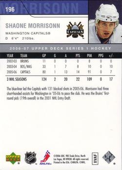 2006-07 Upper Deck #196 Shaone Morrisonn Back