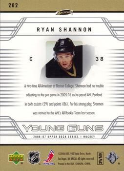 2006-07 Upper Deck #202 Ryan Shannon Back