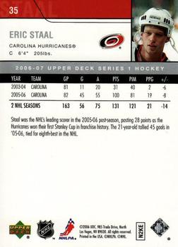 2006-07 Upper Deck #35 Eric Staal Back