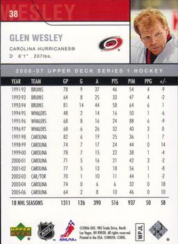 2006-07 Upper Deck #38 Glen Wesley Back