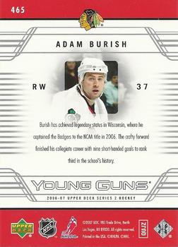 2006-07 Upper Deck #465 Adam Burish Back
