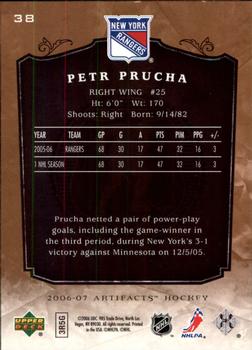 2006-07 Upper Deck Artifacts #38 Petr Prucha Back
