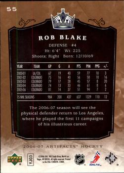 2006-07 Upper Deck Artifacts #55 Rob Blake Back
