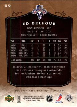2006-07 Upper Deck Artifacts #59 Ed Belfour Back