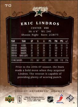 2006-07 Upper Deck Artifacts #70 Eric Lindros Back