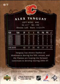 2006-07 Upper Deck Artifacts #87 Alex Tanguay Back