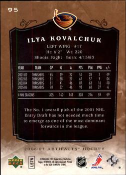 2006-07 Upper Deck Artifacts #95 Ilya Kovalchuk Back