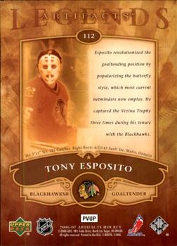 2006-07 Upper Deck Artifacts #112 Tony Esposito Back