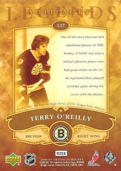 2006-07 Upper Deck Artifacts #127 Terry O'Reilly Back