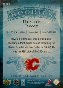 2006-07 Upper Deck Artifacts #235 Dustin Boyd Back